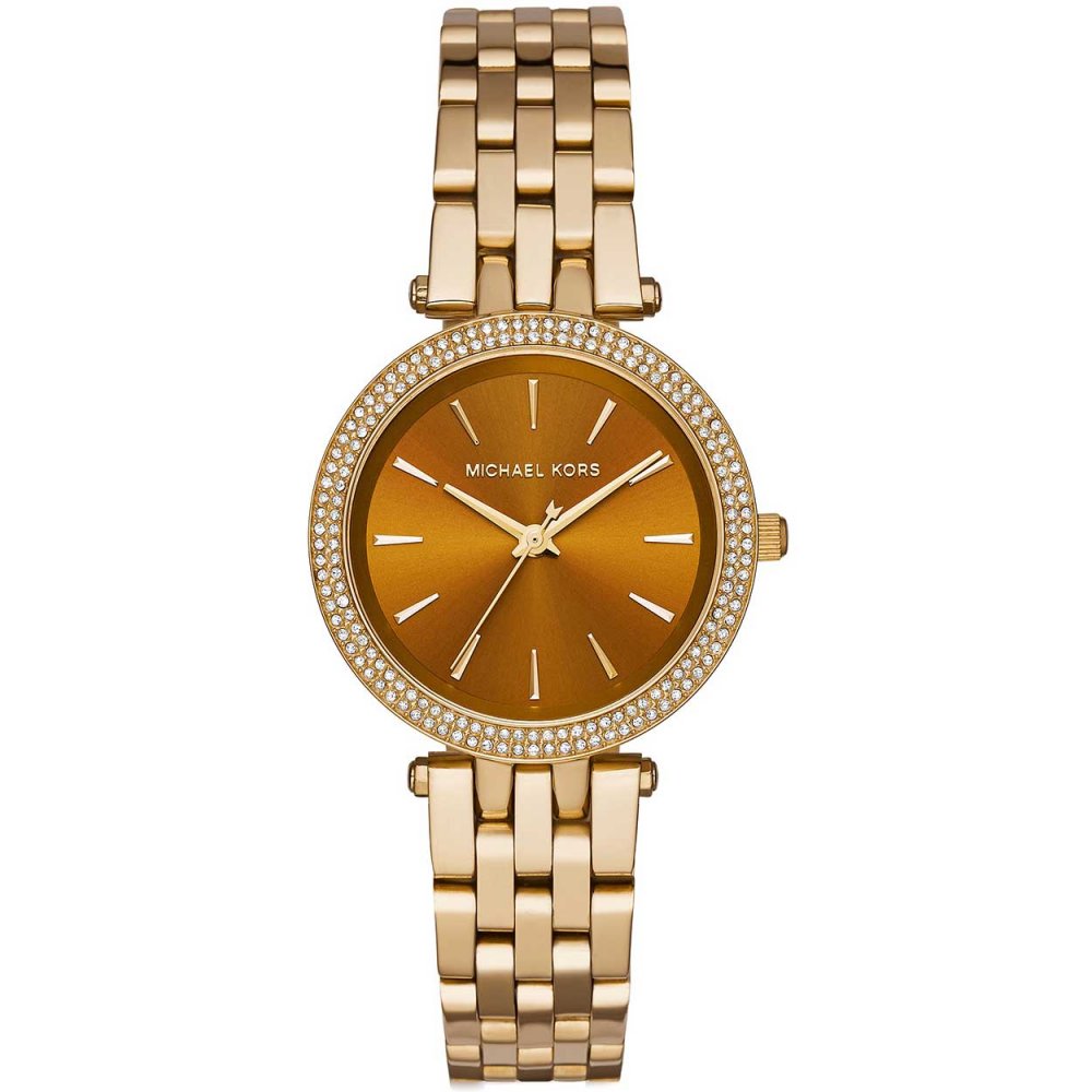 Michael Kors Ladies Watch Mini Darci 33mm Gold Caramel