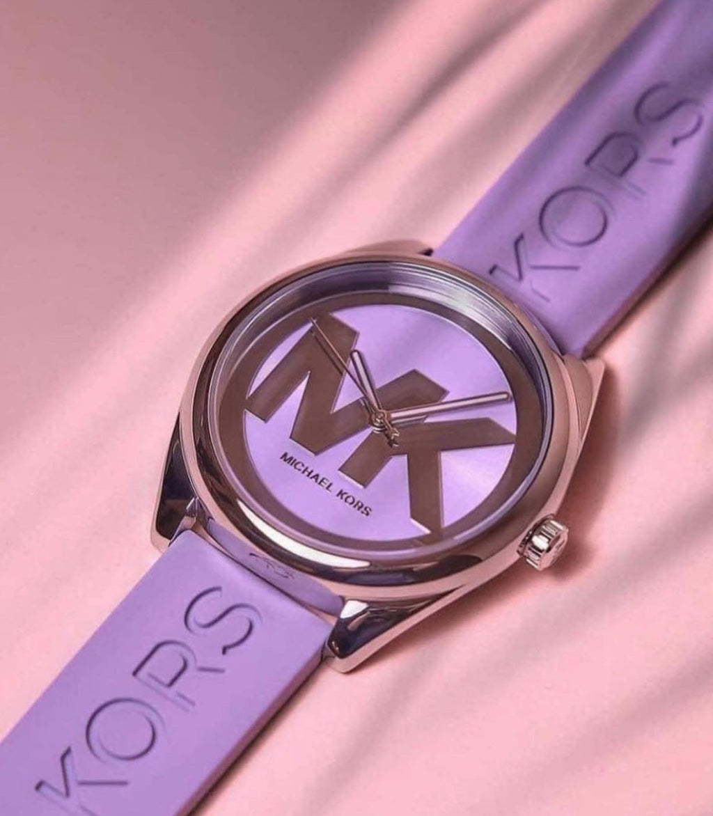 Michael Kors Ladies Watch Janelle 42mm Silver Purple