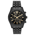 Michael Kors Men's Watch Lexington Chronograph 45mm Black/Gold
