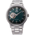 Orient Bambino 2nd Generation Open Heart Men's Green Watch