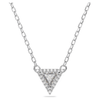 Swarovski Ortyx Necklace Triangle Cut White Crystal Rhodium Plated