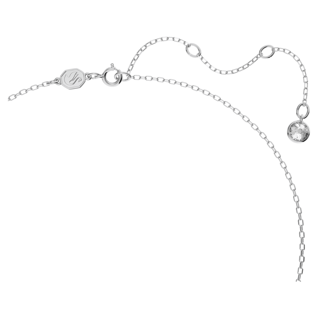 Swarovski Ortyx Necklace Triangle Cut White Crystal Rhodium Plated