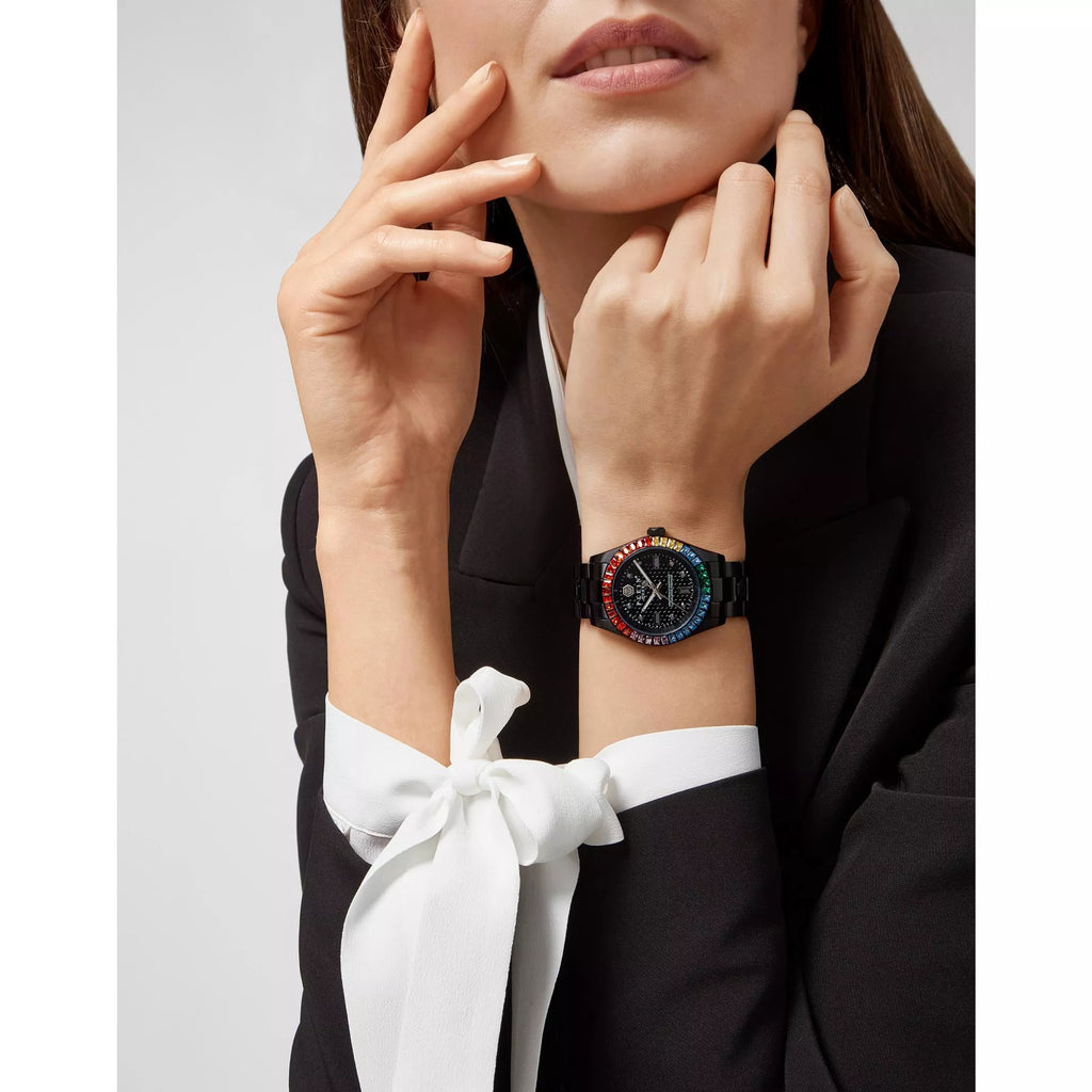 Philipp Plein Ladies Watch 36mm Queen Black Rainbow