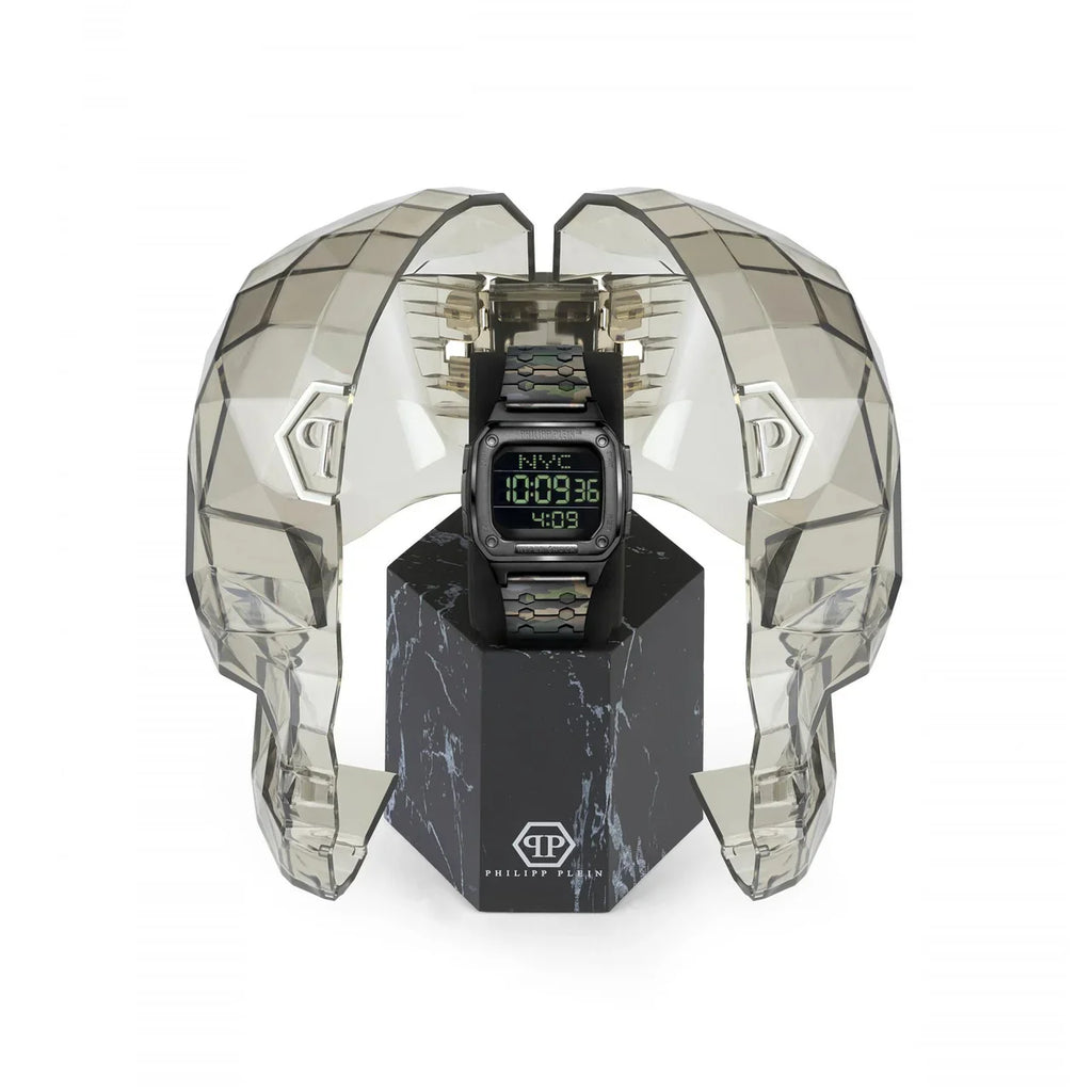 Philipp Plein Hyper Shock Black Camo Digital Watch