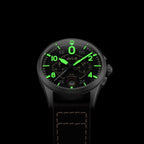 Pilot Watch - AVI-8 Spitfire Lock Midnight Oak Chrono Watch AV-4089-01
