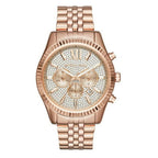 Michael Kors Men's Watch Lexington Chronograph Gold Rose