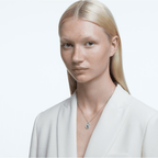 Swarovski Signum Swan Pendant Necklace Long White Rhodium Plated