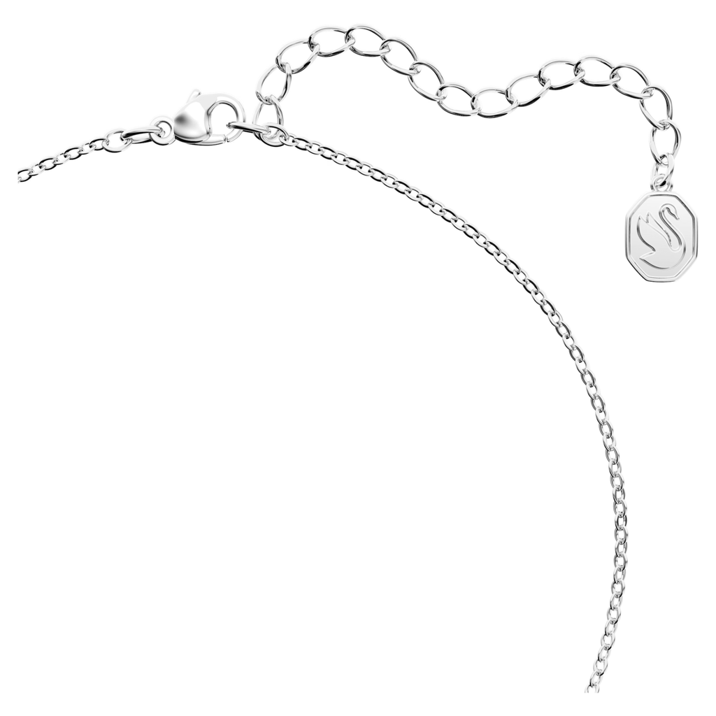 Swarovski Signum Swan Pendant Necklace Long White Rhodium Plated