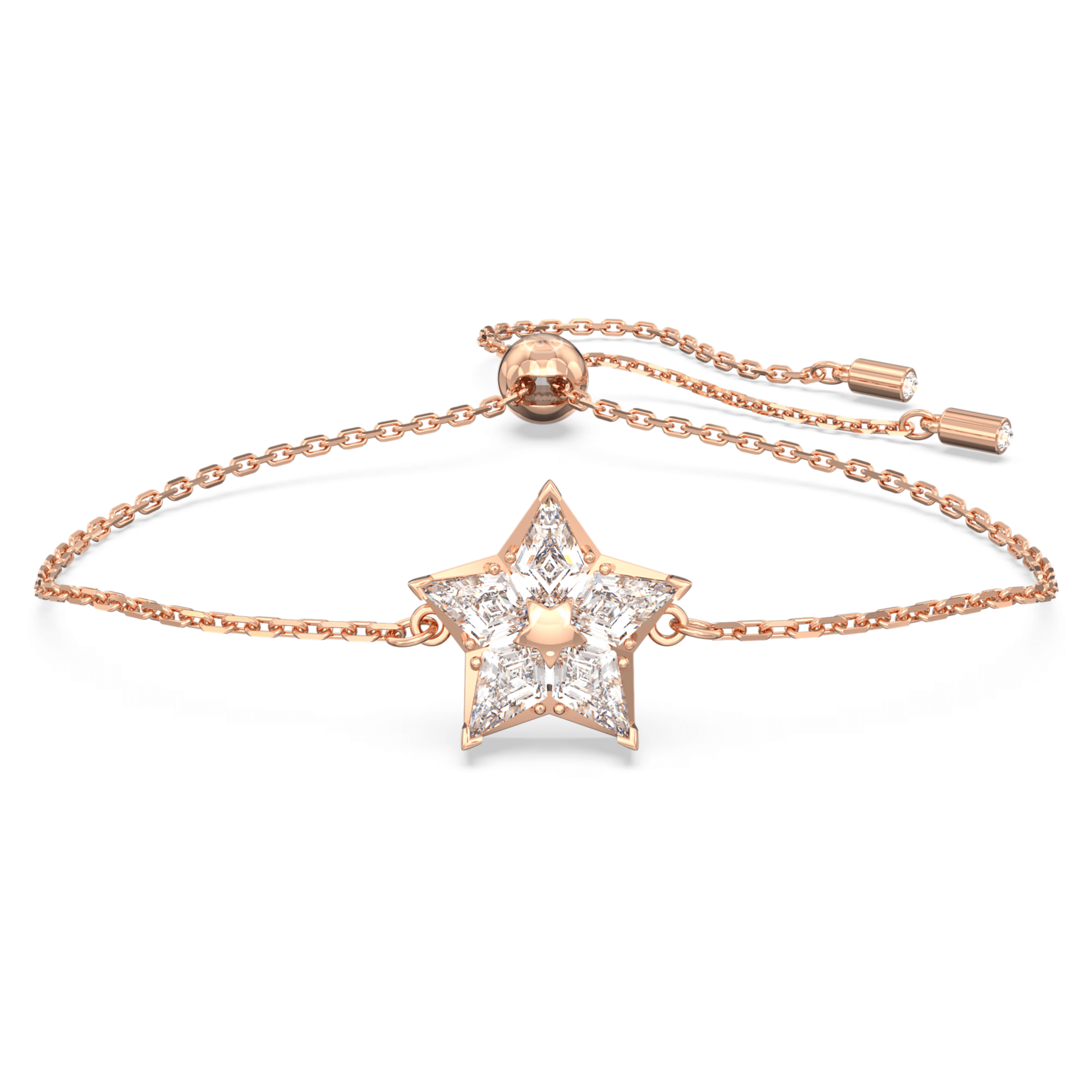 Swarovski Stella Star Bracelet Kite Cut White Rose Gold-Tone Plated
