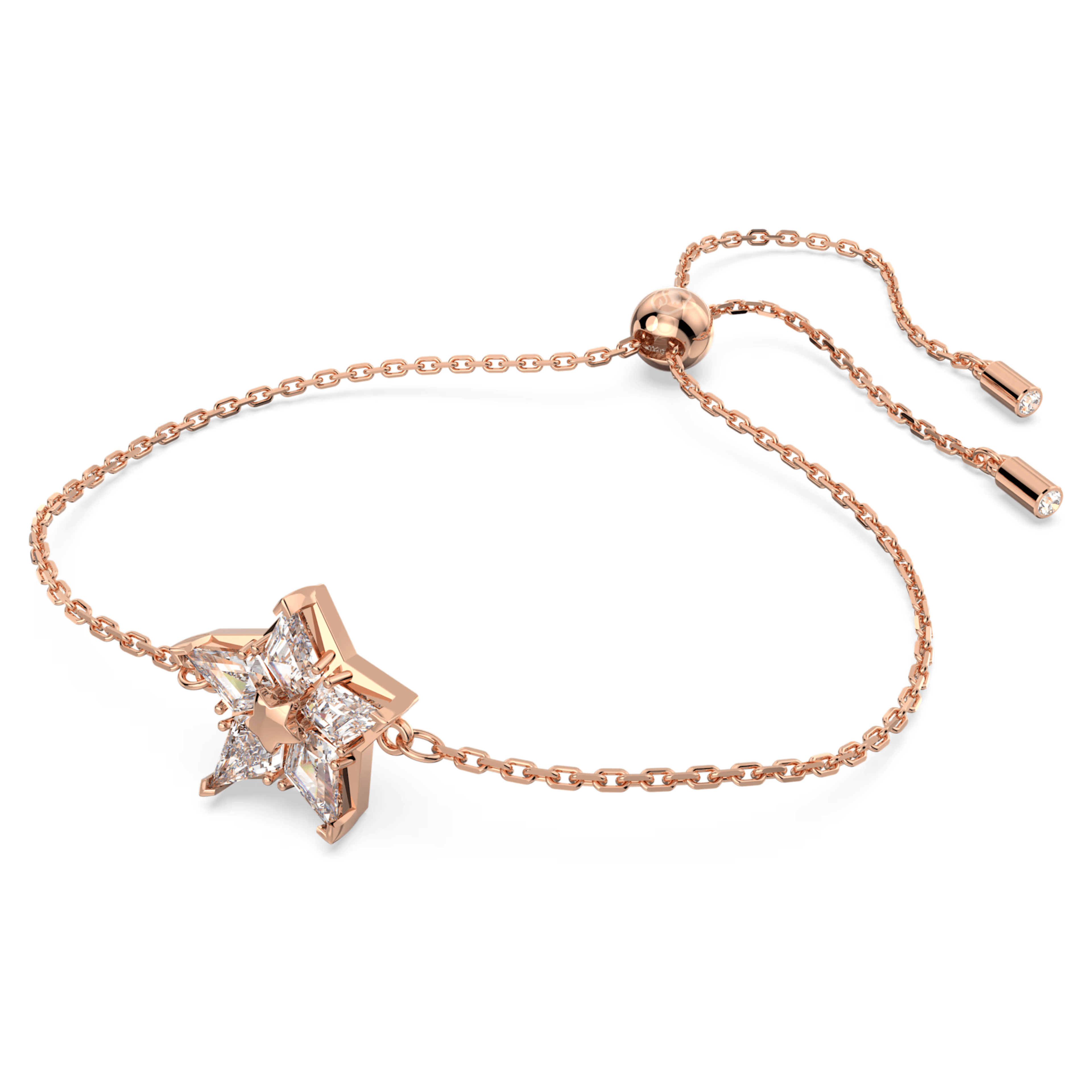 Swarovski Stella Star Bracelet Kite Cut White Rose Gold-Tone Plated