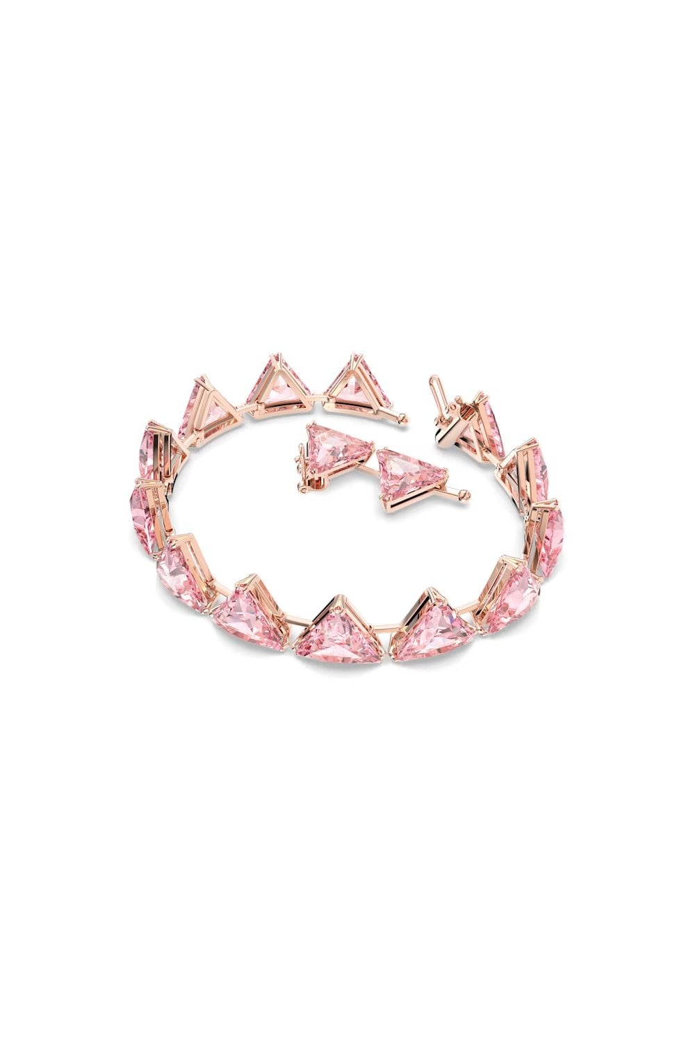 Swarovski Ortyx Pink Triangle Bracelet