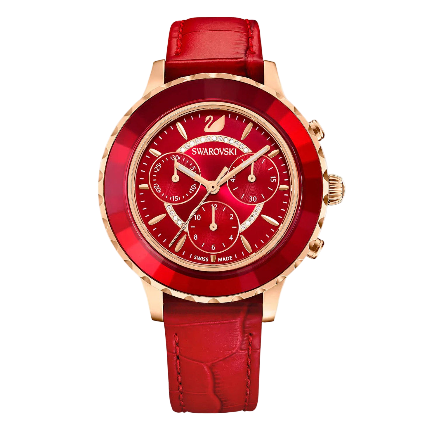 Swarovski Octea Lux Chrono Ladies Red Watch