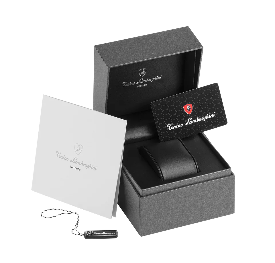Tonino Lamborghini Shock ABS Men's Silver Orange Watch