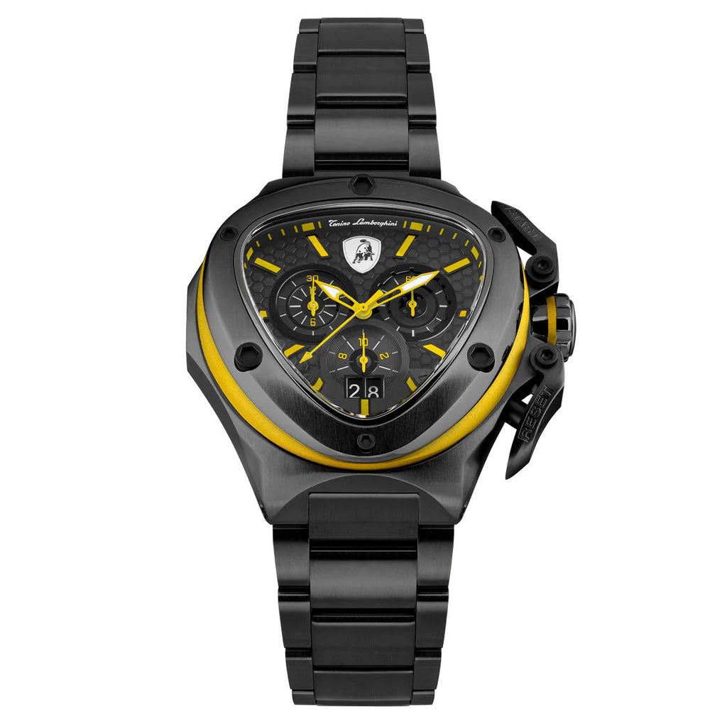 Tonino Lamborghini Spyder X Men’s Black Yellow Watch