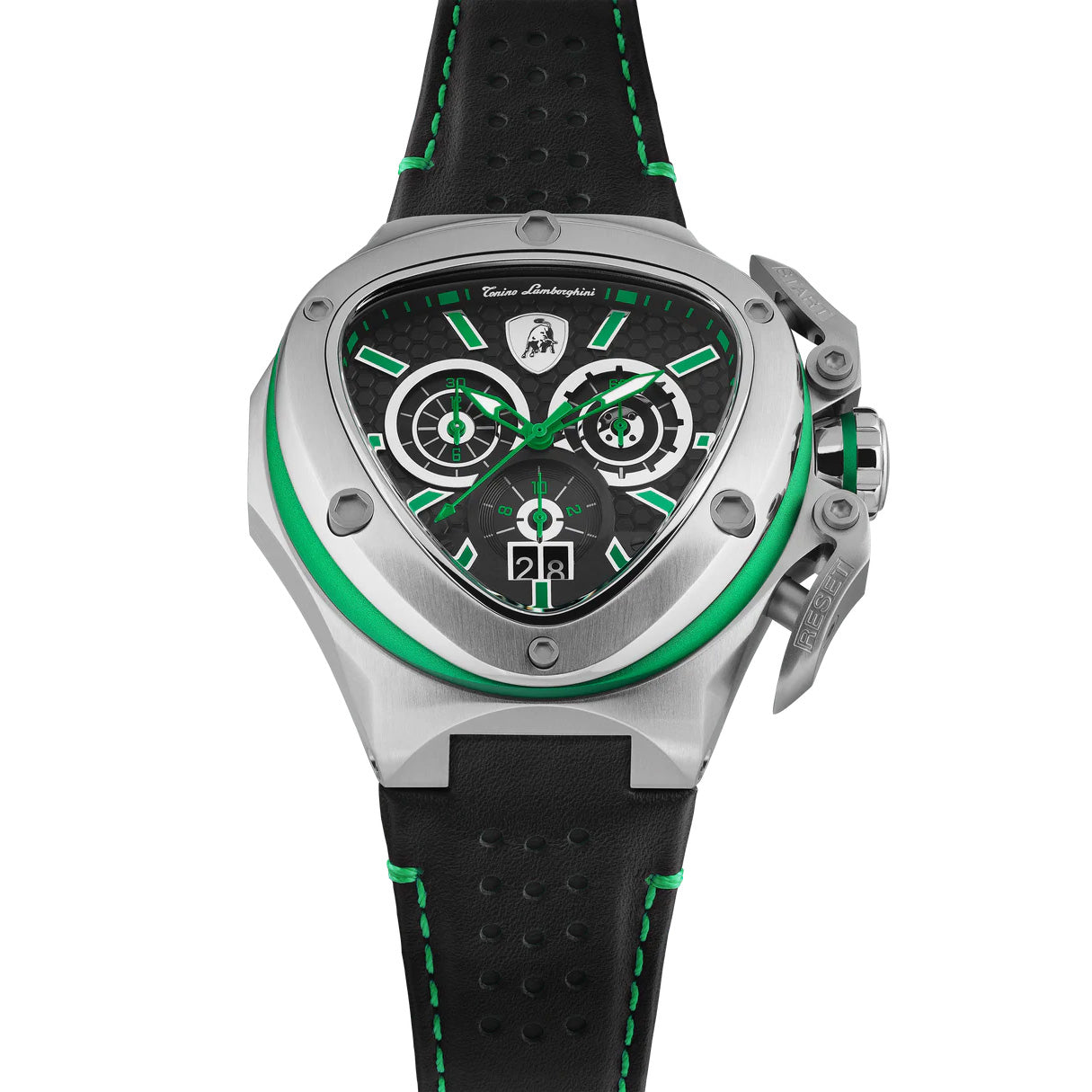 Tonino Lamborghini Spyder X Men's Silver Green Watch