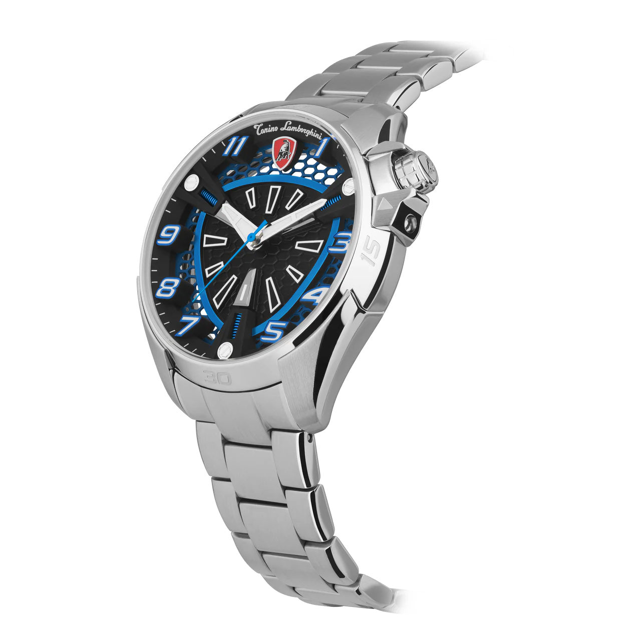 Tonino Lamborghini Shock ABS Men's Silver Blue Watch