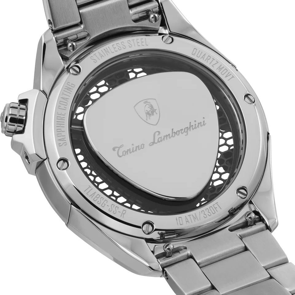 Tonino Lamborghini Shock ABS Men's Silver Blue Watch