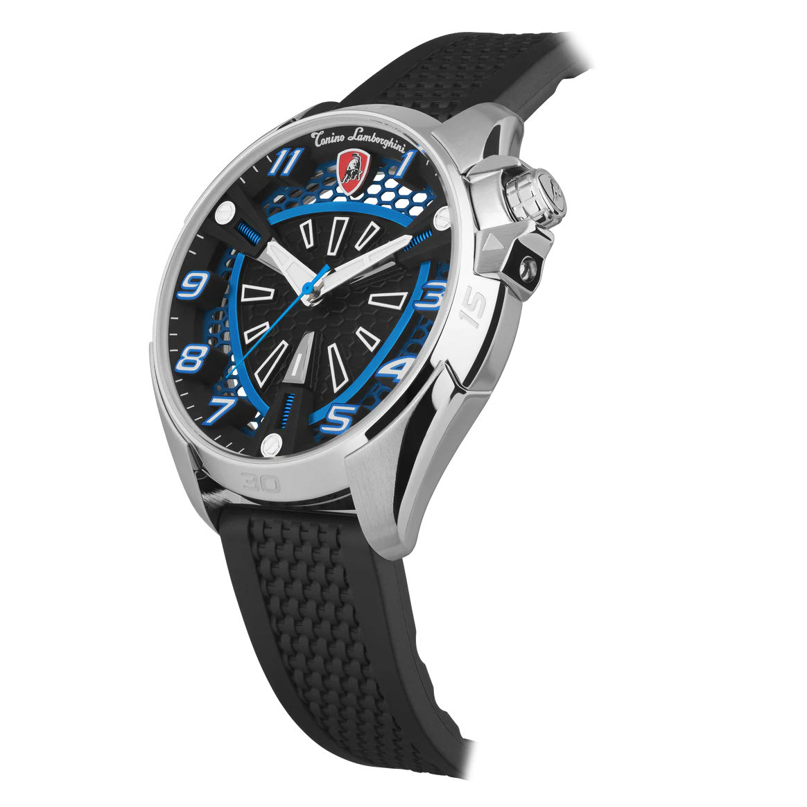 Tonino Lamborghini Shock ABS Men's Silver Blue Watch