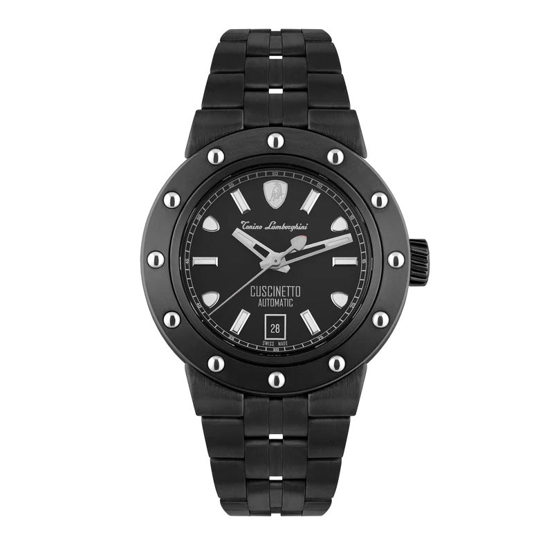 Tonino Lamborghini Cuscinetto Men's Black White Watch