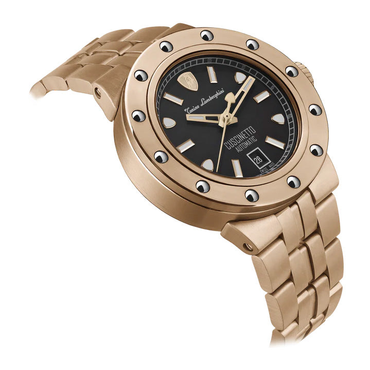 Tonino Lamborghini Cuscinetto Men's Rose Gold Black Watch