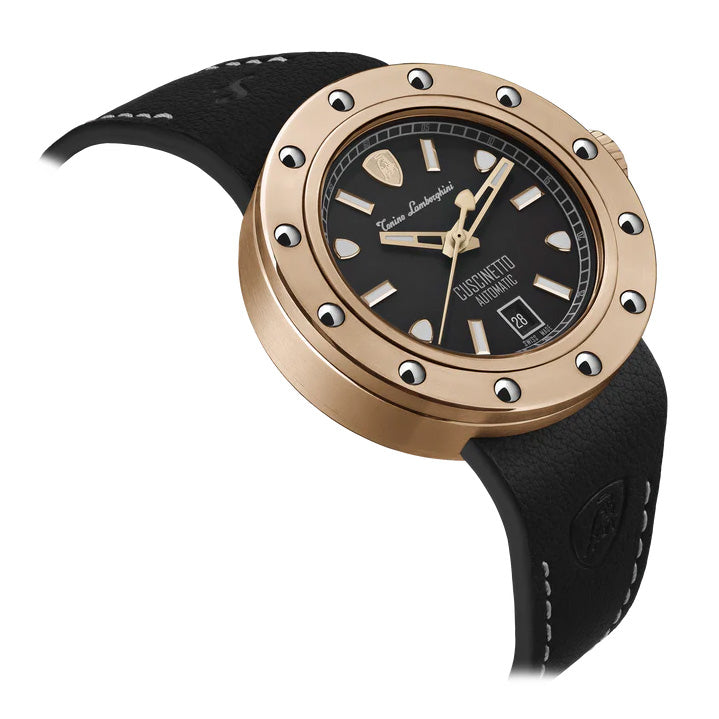 Tonino Lamborghini Cuscinetto Men's Rose Gold Black Watch