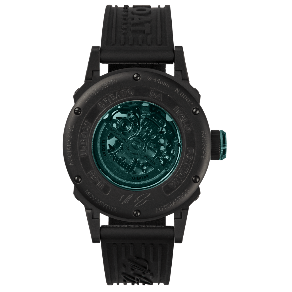 U-Boat U-65 Automatic Black Turquoise Skeleton Watch