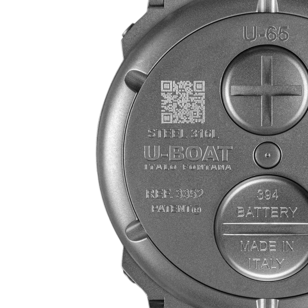 U-Boat U-65 Men's Black Turquoise Watch