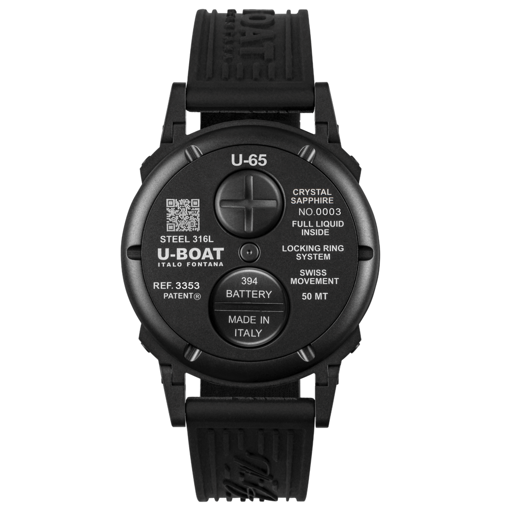 U-Boat U-65 Men's Turquoise Black PVD Watch
