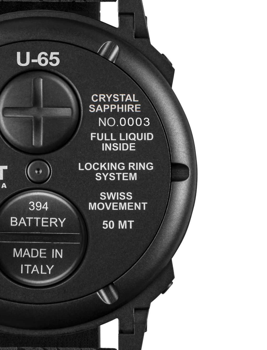 U-Boat U-65 Men's Turquoise Black PVD Watch