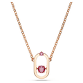 Swarovski Una pendant Necklace Rose Gold Red Plated