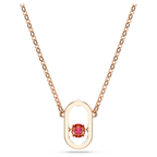 Swarovski Una pendant Necklace Rose Gold Red Plated