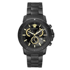 Versace Men's Watch New Chrono 45mm Black Bracelet