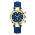 Versace Men's Watch Revive Chrono 41mm Blue Gold