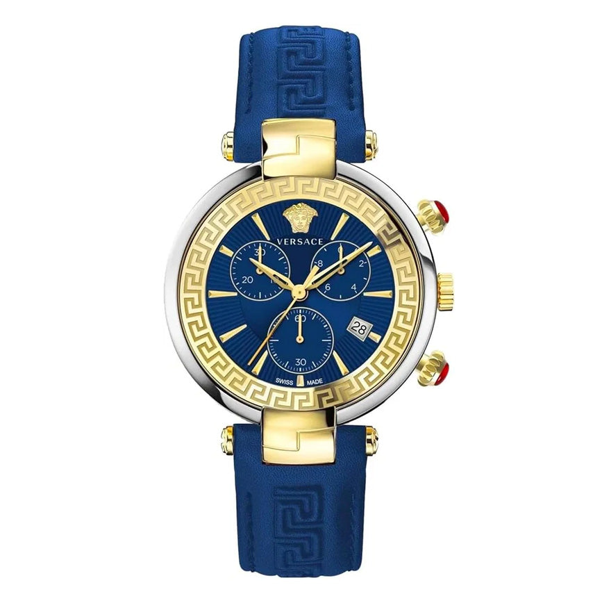 Versace Men's Watch Revive Chrono 41mm Blue Gold