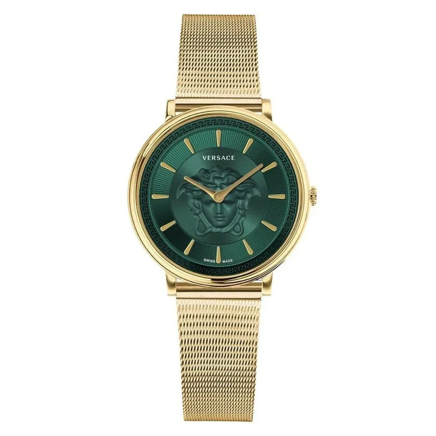 Versace Ladies Watch V-Circle 38mm Green Gold