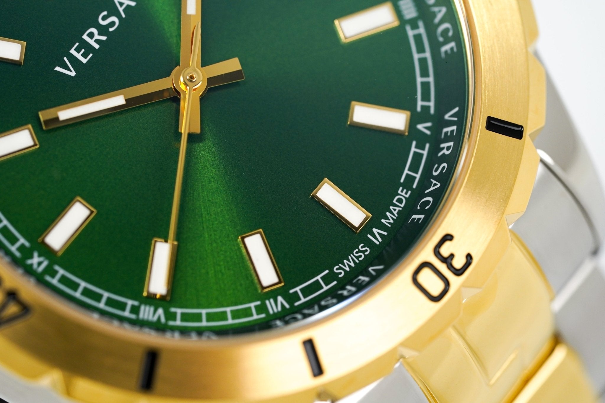 Versace Hellenyium 42mm Two Tone Green VE3A00720 - WatchPilot