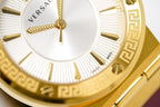 Versace Ladies Watch Greca Logo Gold Red Leather VEVH00420 - WatchPilot