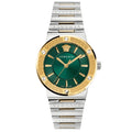 Versace Ladies Watch Greca Logo Two-Tone Green VEVH00720 - WatchPilot