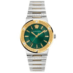 Versace Ladies Watch Greca Logo Two-Tone Green VEVH00720 - WatchPilot
