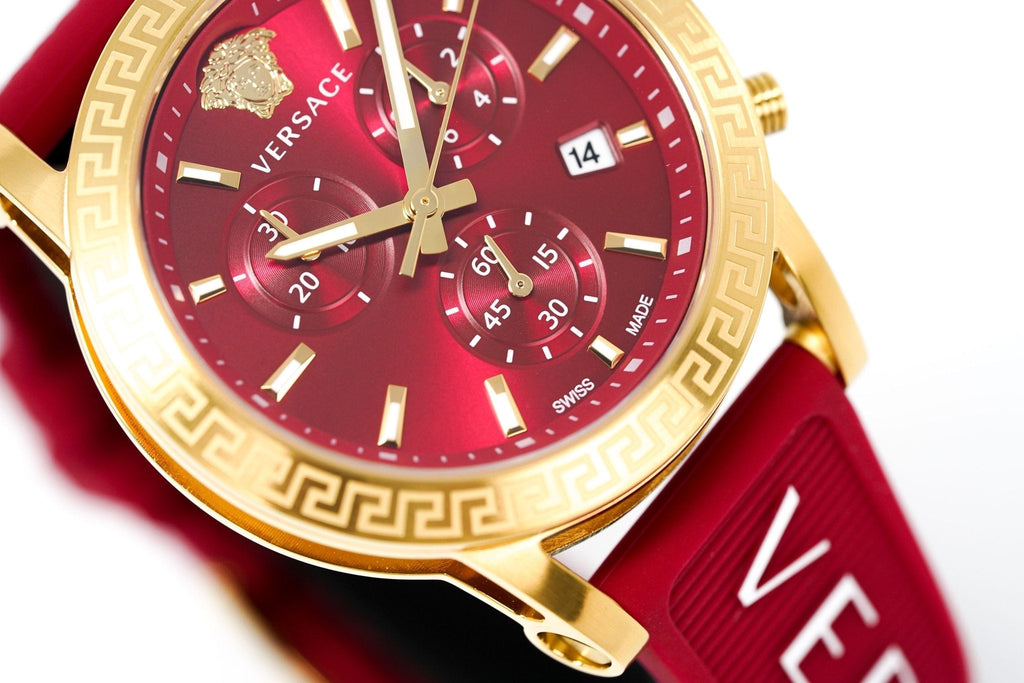 Versace Ladies Watch Sport Tech Chronograph Red Gold VEKB00322 - WatchPilot