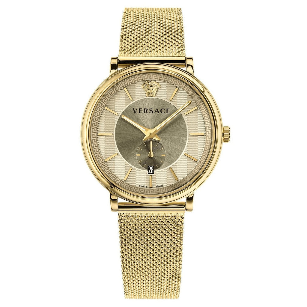Versace Men's V-Circle Yellow Gold VBQ070017 - WatchPilot