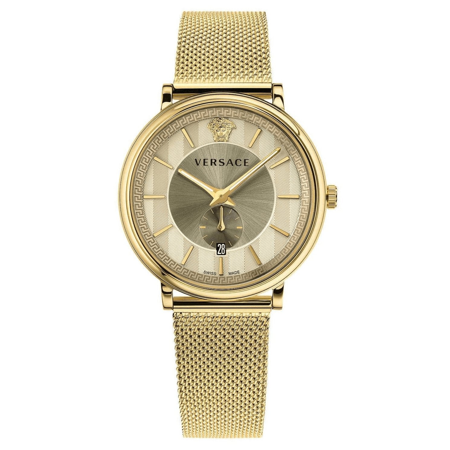 Versace Men's V-Circle Yellow Gold VBQ070017 - WatchPilot