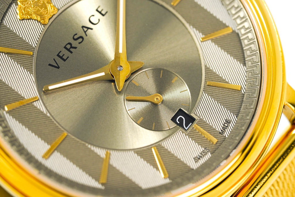 Versace Men's V-Circle Yellow Gold VBQ070017 - WatchPilot