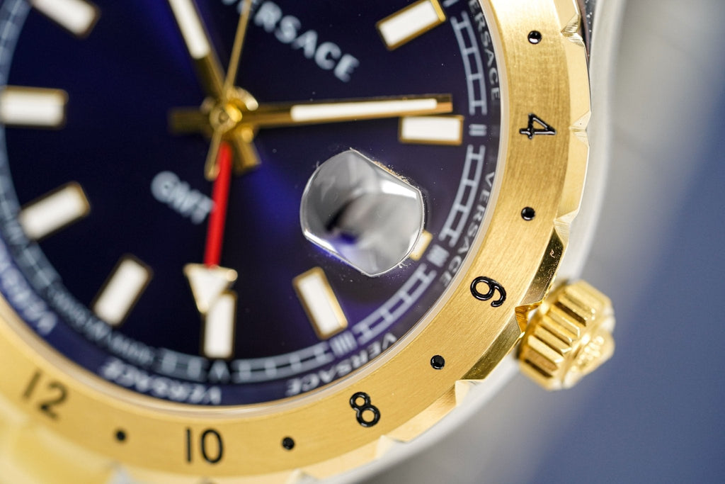 Versace Men's Watch Hellenyium GMT Two-Tone Blue V11060017 - WatchPilot