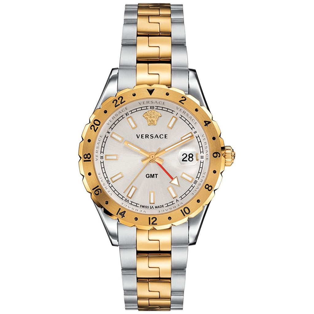 Versace Men's Watch Hellenyium GMT Two-Tone Silver V11030015 - WatchPilot