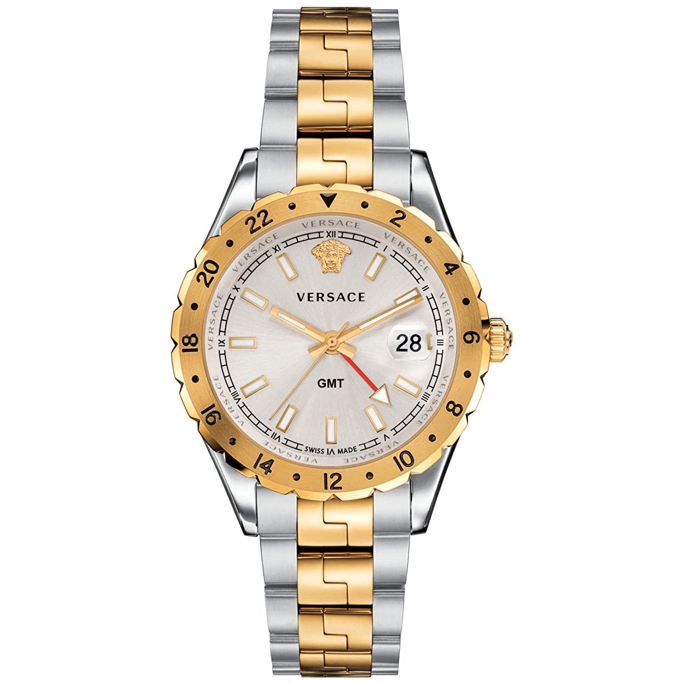 Versace Men's Watch Hellenyium GMT Two-Tone Silver V11030015 - WatchPilot