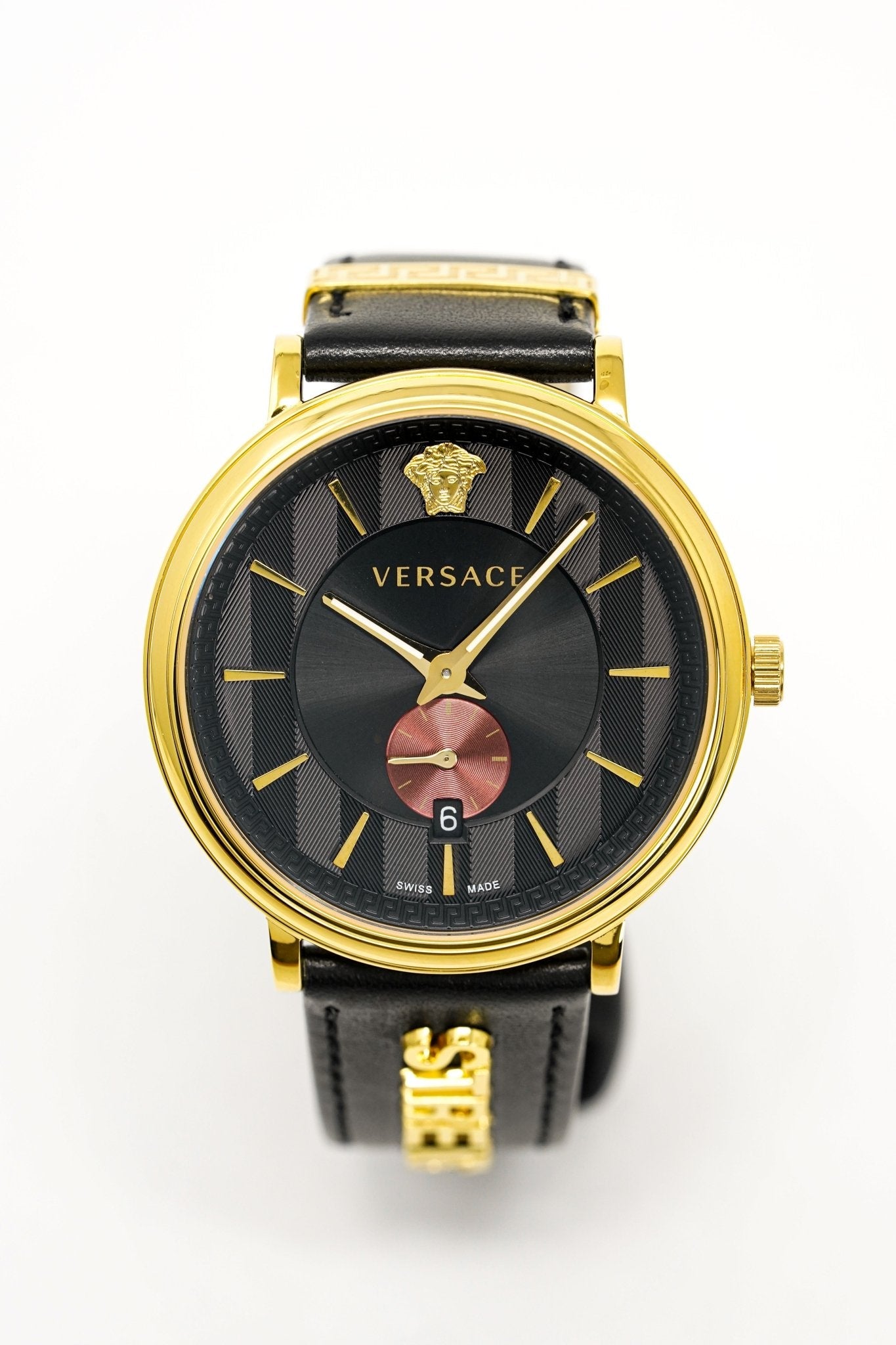 Versace Men's Watch V-Circle Gold Black VBQ050017 - WatchPilot