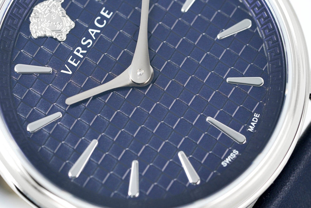 Versace V-Circle 38mm Blue Silver VE8104222 - WatchPilot