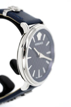 Versace V-Circle 38mm Blue Silver VE8104222 - WatchPilot