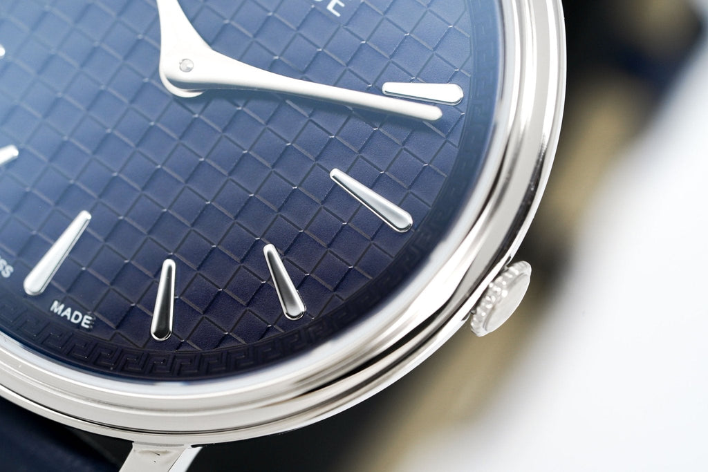 Versace V-Circle 38mm Blue Silver VE8104222 - WatchPilot